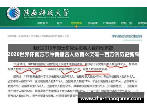 2026世界杯官方志愿者报名人数首次突破一百万创历史新高 2026世界杯官方志愿者报名人数首次突破一百万创历史新高